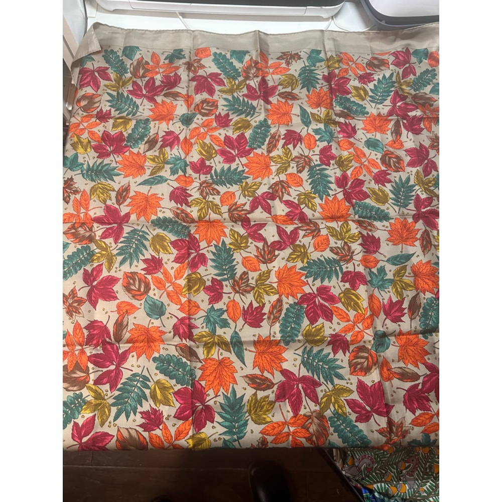 Women's Christian Dior Sports One Size Beige Multi-color Leaf Print Scarf